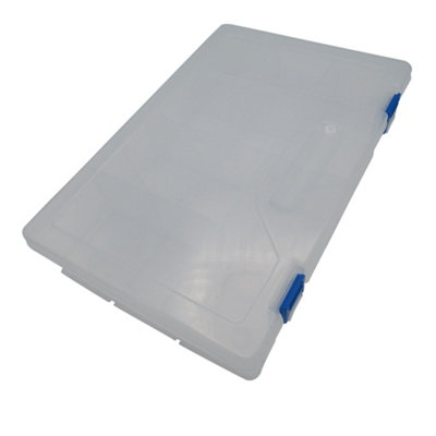 SecureFix Direct Plastic Compartment Storage Box 10 Slots (Organiser Fishing Tackle Small Craft Removable) from B&Q