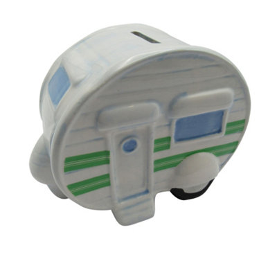 SecureFix Direct Caravan Money Box Collectable (Ceramic Novelty Piggy Bank Unusual Unique Gift Vintage)