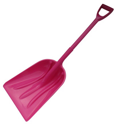 SecureFix Direct Snow Shovel Plastic Spade (Driveway Plough Scoop Pathway Pink) from B&Q