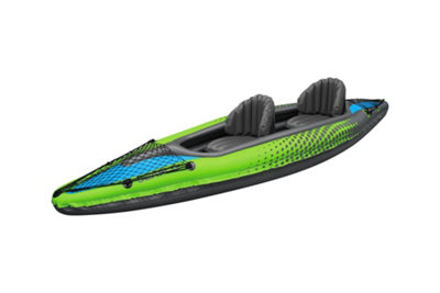 SecureFix Direct Inflatable Sit In Kayak Double (Canoe Paddling Tandem River Fishing 2 Person & Accessories)