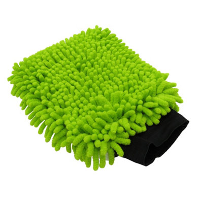 SecureFix Direct Microfibre Car Wash Cleaning Mitt (Glove Chenille Washing Mitten Noodle Dusting Polishing Scrub) from B&Q
