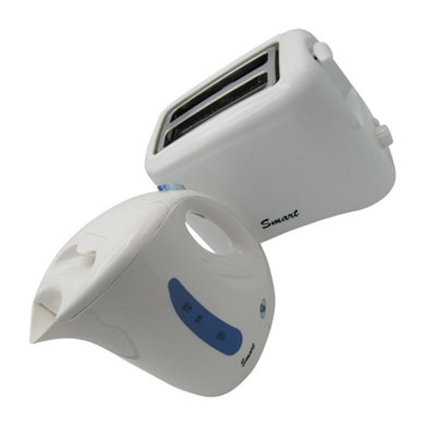 SecureFix Direct Caravan Kettle And Toaster Set (Low Wattage Kitchen Camping Motorhome Campervan White) from B&Q