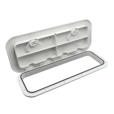 SecureFix Direct Boat Deck Inspection Hatch 243mm X 607mm (Plastic Access Panel Cover Marine) from B&Q