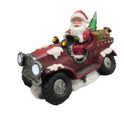 SecureFix Direct Light Up Christmas Car Santa Figurine (Xmas Driving Led Ornament Decoration) from B&Q