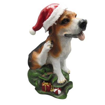 SecureFix Direct Christmas Dog Festive Figurine (Xmas Animal Statue Ornament) from B&Q