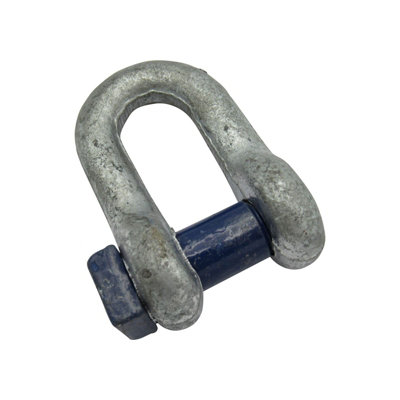 SecureFix Direct 3.25 Ton Galvanised Dee Shackle With Square Head (3250Kgs Marine Boat Trawler Tested Certified) from B&Q