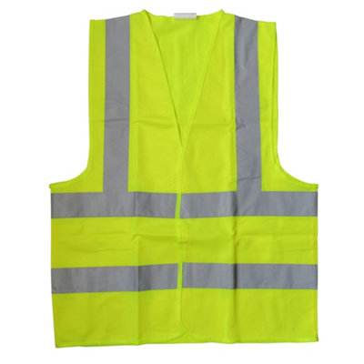 B&Q -  Reflective Safety Hi-Vis WaistcoatLarge (High Visibility Vest Yellow Hi-Viz)