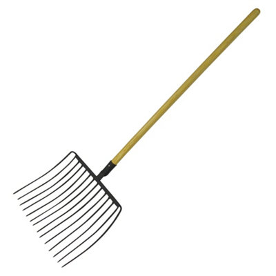 SecureFix Direct Muck Out Stable Hay Fork 14 Prong (Heavy Duty Horse Straw Pitchfork Manure Farm 3.8Kg) from B&Q
