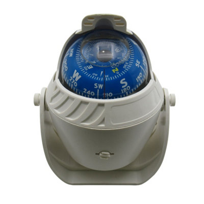 SecureFix Direct Illuminated Pivoting Marine Navigation Compass White (Mounting Bracket Sea Boat) from B&Q