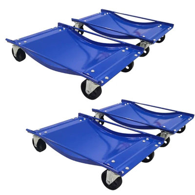 SecureFix Direct Car Tyre Skate Wheel Dolly X4 (1000Lb Heavy Duty Vehicle Positioning Trolley) from B&Q