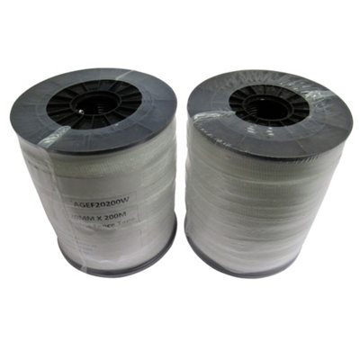 SecureFix Direct Electric Fence Tape Poly Fencing 20mm X 200M X2 (Electrified Polytape Horse Paddock White) from B&Q