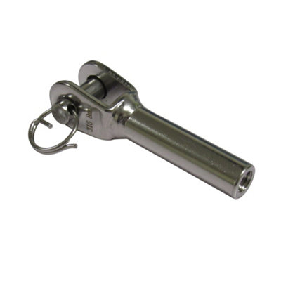SecureFix Direct Swaged Fork Terminal Stainless Steel 8mm (Jaw Rigging Wire Rope Fitting) from B&Q