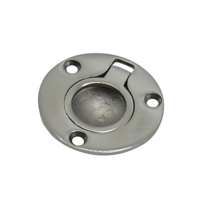 B&Q -  Flush Lifting Ring Pull Handle 50mm (Stainless Steel Recessed Marine Deck Hatch Lift)