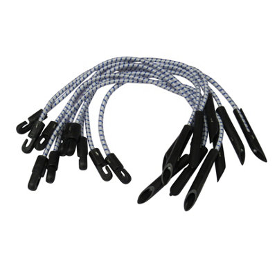 Securefix Direct Elastic Scaffold Toggle Ties X10 (Scaffolding Sheeting Bungee Net) White/Blue