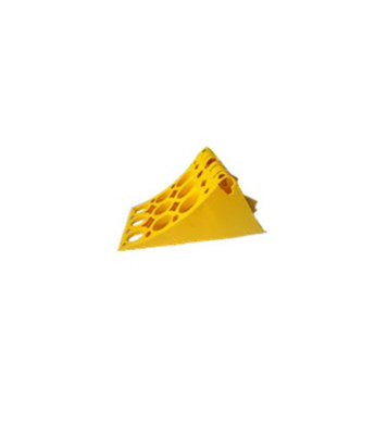 SecureFix Direct Heavy Duty Wheel Chocks Plastic X2 (Yellow Tyre Truck Trailer Caravan Car) from B&Q