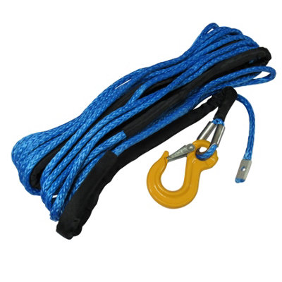 SecureFix Direct Recovery Synthetic Winch Rope With Safety Hook 12mm X 15M (Kinetic Towing Polypropylene) from B&Q