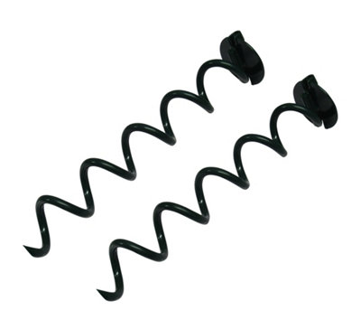SecureFix Direct Heavy Duty Spiral Ground Anchor Stakes X2 (Dog Tie Down Spikes Camping Trampoline Green)