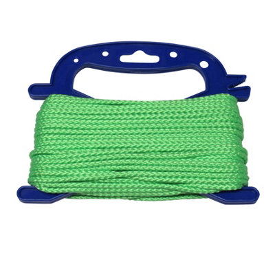 SecureFix Direct General Purpose Utility Cord 4mm 20M (Green Rope Fluorescent Hi Vis Camping) from B&Q
