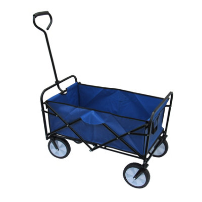B&Q -  Pull Along Folding Trolley Cart (Heavy Duty Cleaning Foldable Janitors Wagon)
