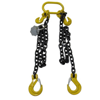 SecureFix Direct Chain Sling With Shortening Clutch Grade 80 2 Leg2M8mm (1.5T Bulk Bag Lifting G80) from B&Q