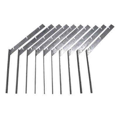 SecureFix Direct Galvanised Razor Barbed Wire Brackets Pack Of 10 (Front Facing Fence Wall Security) from B&Q