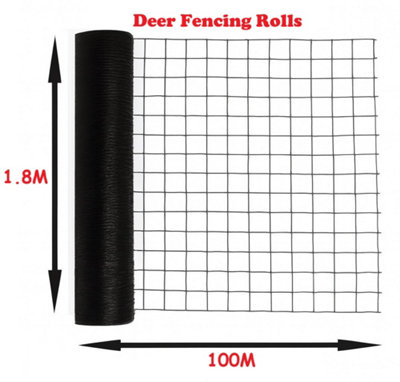 SecureFix Direct Deer Fencing Net Mesh Deterrent 1.8M High X 100M Long (Boundary Fence Netting Game Pheasant Poultry) from B&Q