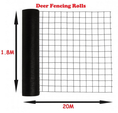 SecureFix Direct Deer Fencing Net Mesh Deterrent 1.8M High X 20M Long (Boundary Fence Netting Game Pheasant Poultry) from B&Q