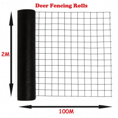 SecureFix Direct Deer Fencing Net Mesh Deterrent 2M High X 100M Long (Boundary Fence Netting Game Pheasant Poultry) from B&Q