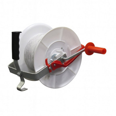 SecureFix Direct Electric Fencing Geared Reel With 500mm 2mm Polyrope (Spool Winder Poly Tape Fencing) from B&Q