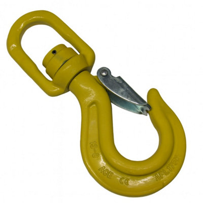 SecureFix Direct Swivel Sling Hook With Ball Bearing Grade 80 10mm 3.15T (Lifting Chain Component Safety Catch G80) from B&Q
