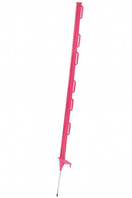 SecureFix Direct Electric Fence Poly Posts 1.6M X40 (Pink Fencing Stake Plastic 1600mm) from B&Q