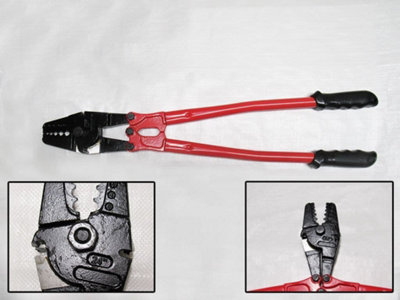 SecureFix Direct Wire Rope Rigging ToolRed 24" Ferrule Crimping Swaging Cutters Pliers from B&Q