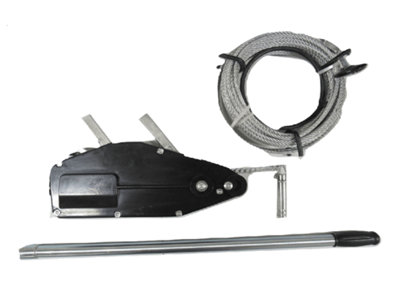 SecureFix Direct Wire Rope Pulling Hoist Winch 800Kg (Ace  0.8T Lifting 1.25T Puller With 20M Rope) from B&Q