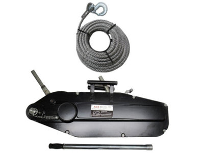 SecureFix Direct Wire Rope Pulling Hoist Winch 5400Kg (Ace 5.4T Lifting 8T Puller With 20M Rope) from B&Q