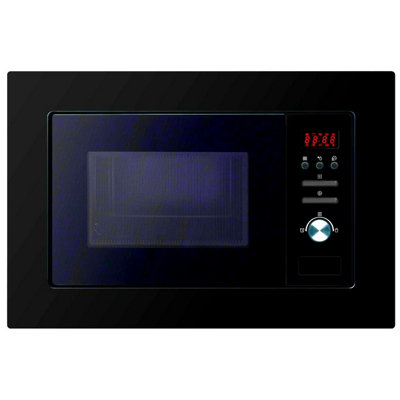 Cookology 800W Built-In Microwave 20L Integrated DesignBm20Lnb Black from B&Q