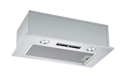 B&Q -  52Cm Built-In Cupboard Cooker Hood Stainless Steel Integrated Canopy Extractor Fan