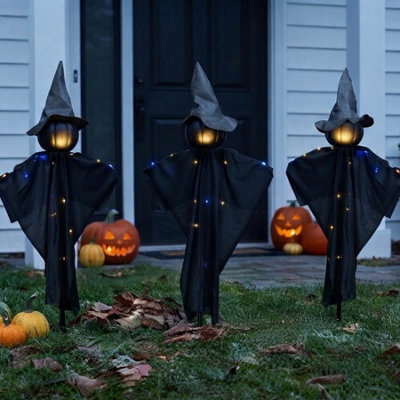 B&Q -  3 Pack Eerie Witch Led Halloween Stake Lights
