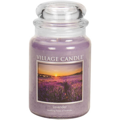 Village Candle Large Glass Jar CandleLavender from B&Q