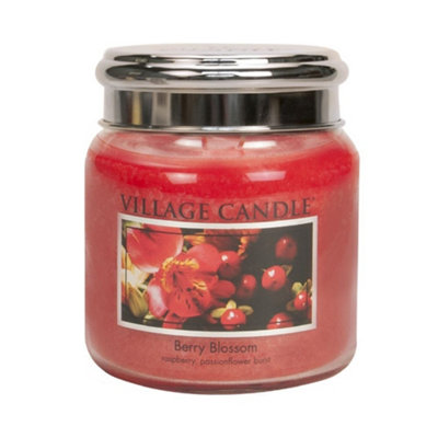 Village Candle 16Oz Medium Glass Jar CandleBerry Blossom from B&Q