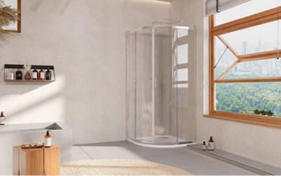 Shire Easy Clean 6mm Quadrant Shower Enclosure 800mm from B&Q