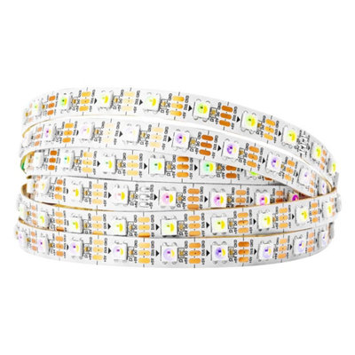 Btf-Lighting Rgbw Rgb+Warm White Sk 6812 (Similar Ws 2812 B) 16.4 Ft 5 M 60 Leds / Pixels / M Individually Addressable Flexible 4 from B&Q