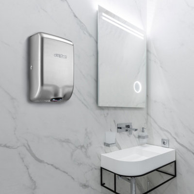 Dexpro Feisty Compact Hand Dryer: 1Kw SilverStainless Steel from B&Q