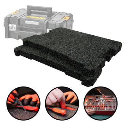 Shadow Foam Inserts For Dewalt Tstak Toolbox (Black 30mm) from B&Q