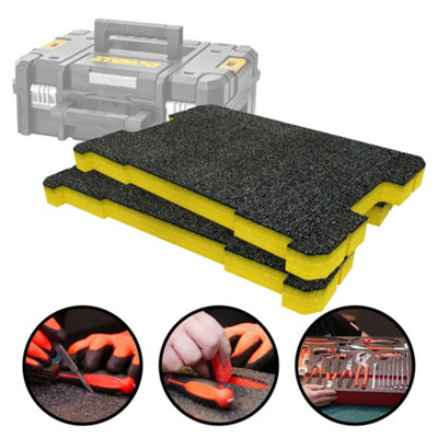 Shadow Foam Inserts For Dewalt Tstak Toolbox (Yellow 30mm) from B&Q