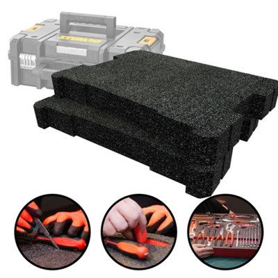 Shadow Foam Inserts For Dewalt Tstak Toolbox (Black 50mm) from B&Q