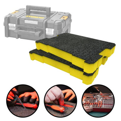 Shadow Foam Inserts For Dewalt Tstak Toolbox (Yellow 50mm) from B&Q