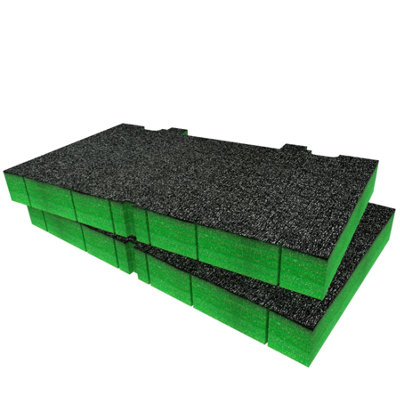 Shadow Foam Dewalt Toughsystem Ds150 Foam Inserts Cut And Peel Foam (Green 50mm) from B&Q