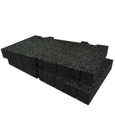 Shadow Foam Dewalt Toughsystem Ds150 Foam Inserts Cut And Peel Foam (Black 50mm) from B&Q