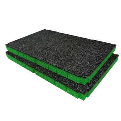 Shadow Foam Dewalt Toughsystem Ds400 Foam Insert Cut And Peel Foam (Green 30mm) from B&Q