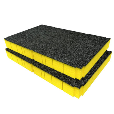 Shadow Foam Dewalt Toughsystem Ds400 Foam Insert Cut And Peel Foam (Yellow 50mm) from B&Q